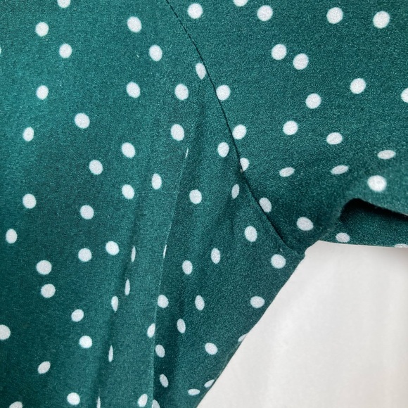 Uguest Green Polka Dot Long Sleeve Ruffle Dress Holiday Sz XXXL - Picture 7 of 14